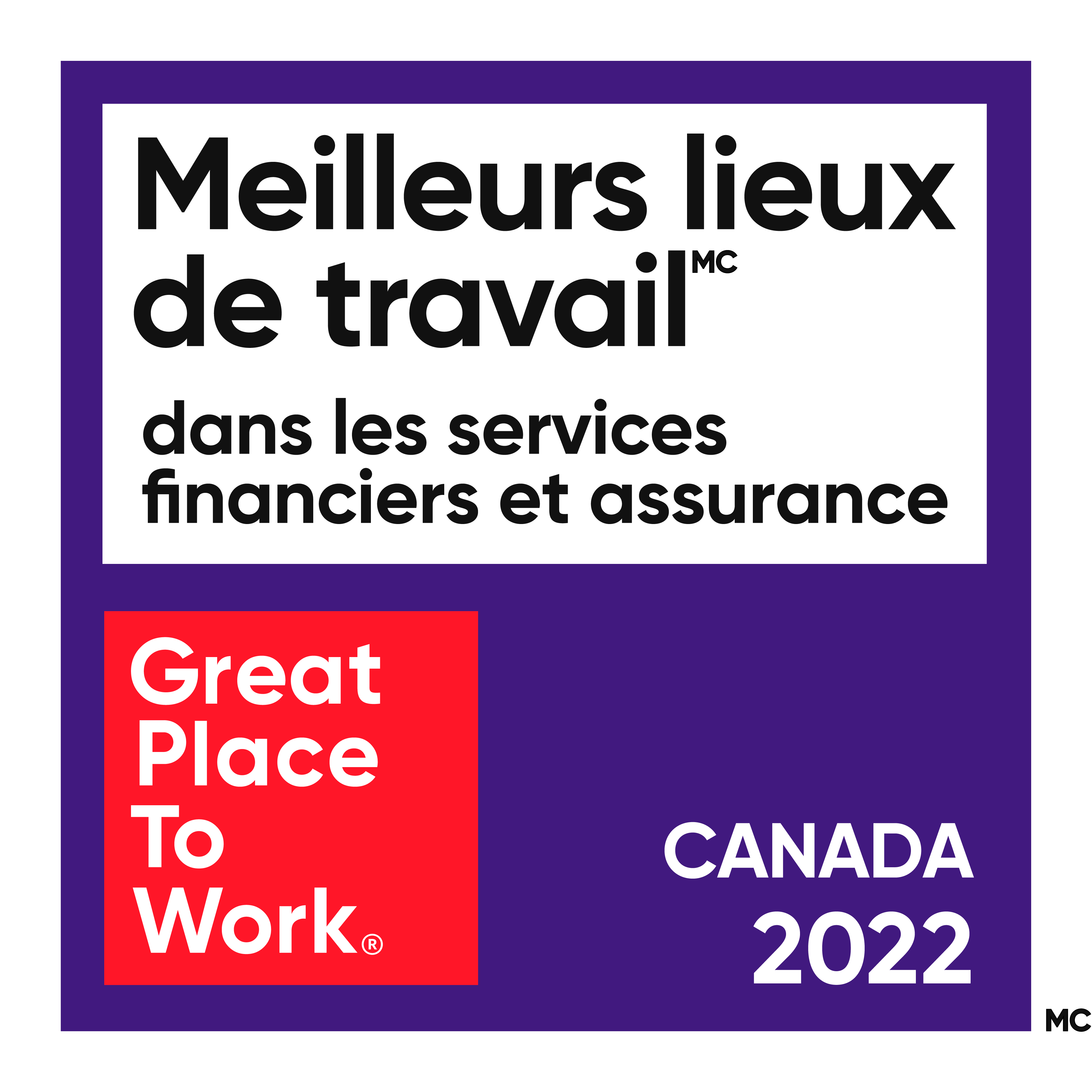 Badge Best Workplaces in Financial Services and Insurance