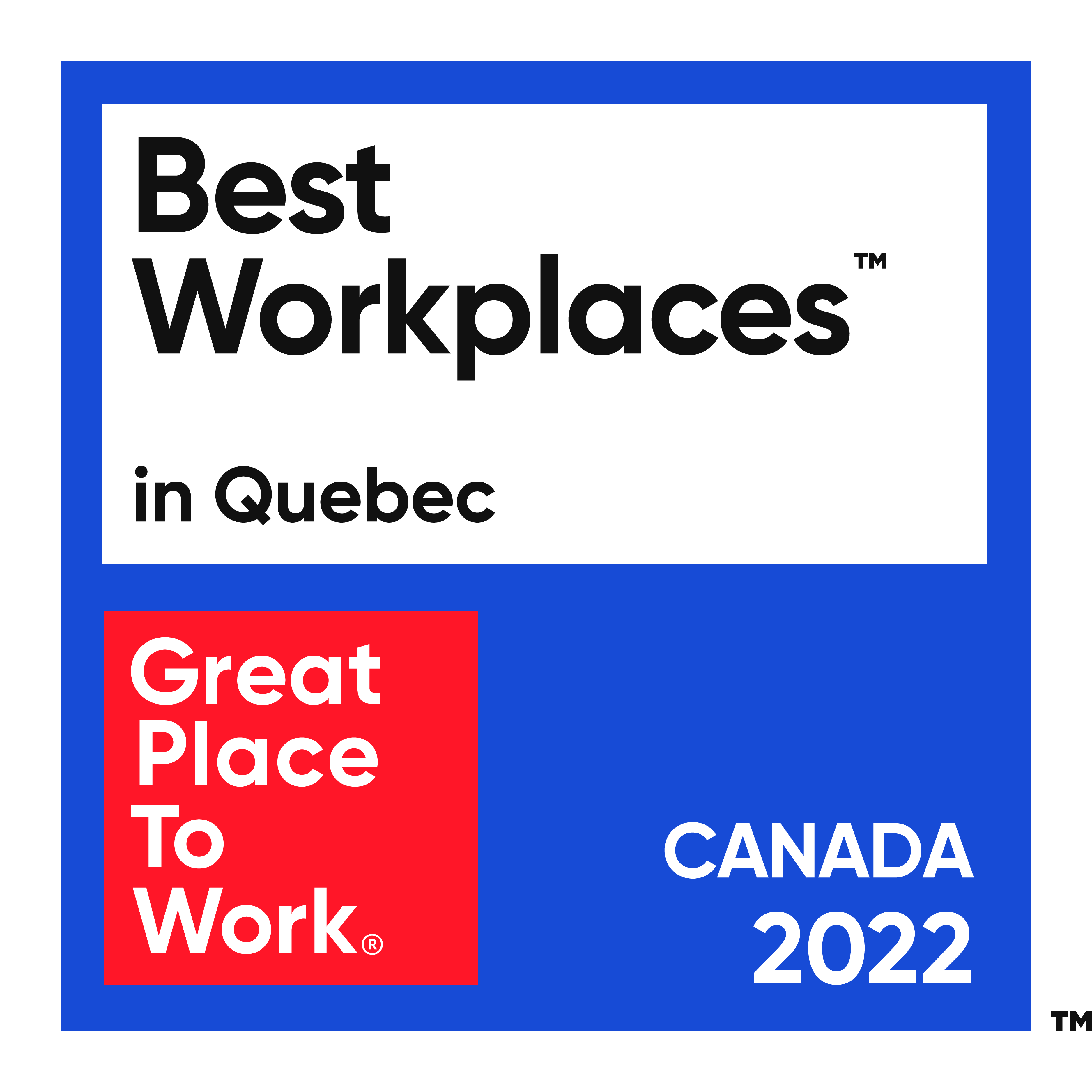Badge Best Workplaces in Quebec