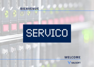 A server with the word servico written on it